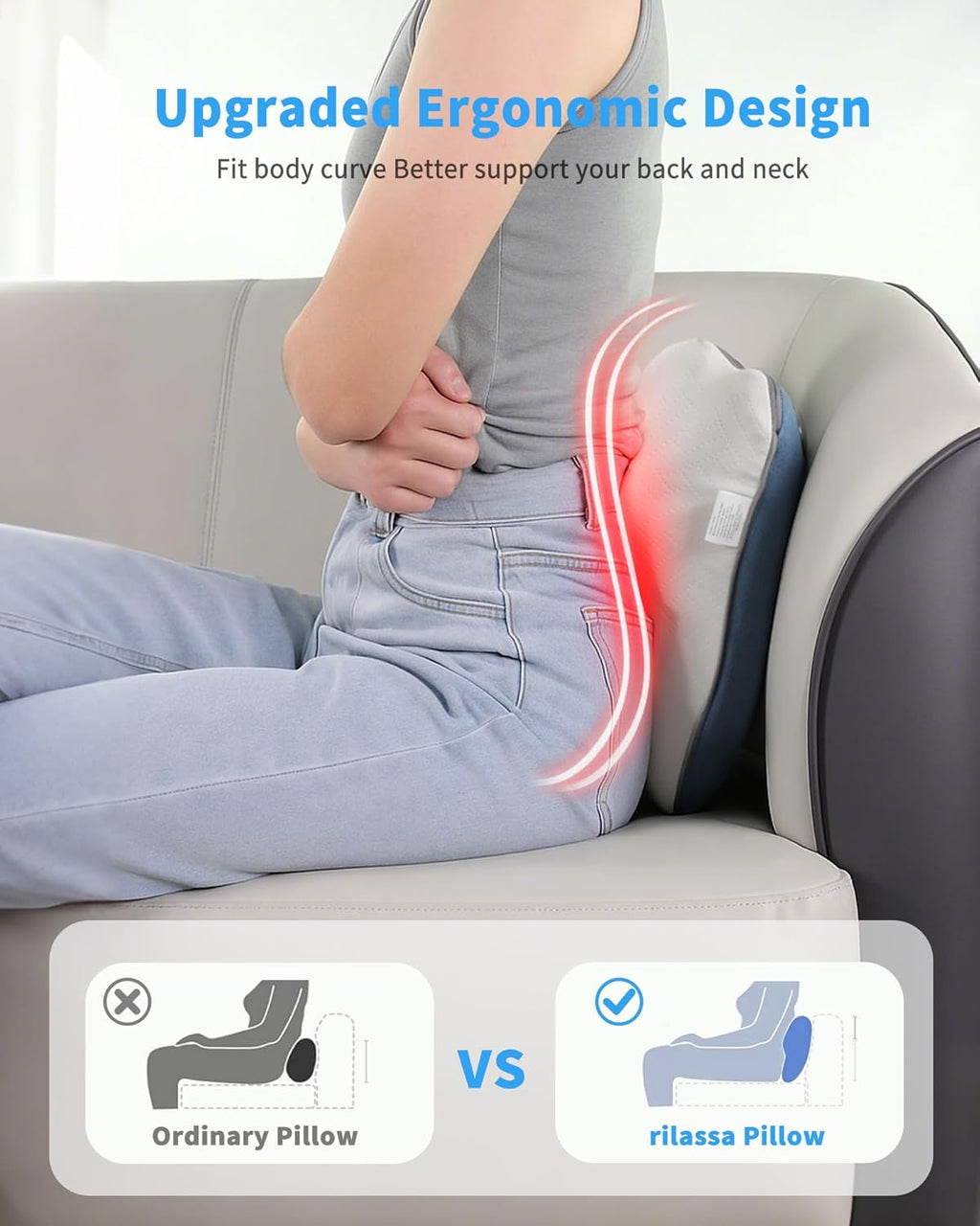 Back and Neck Massage Pillow