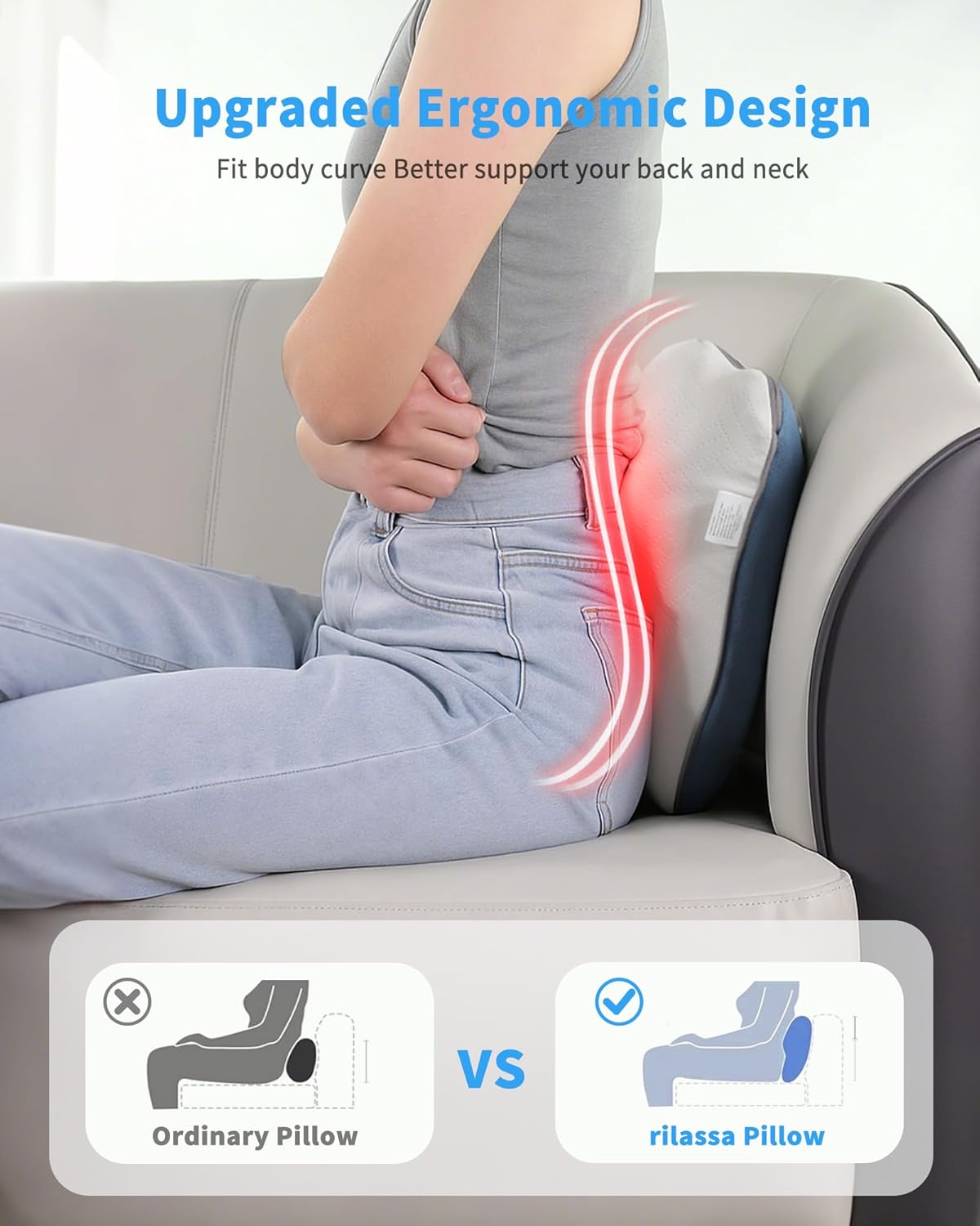 Back and Neck Massage Pillow
