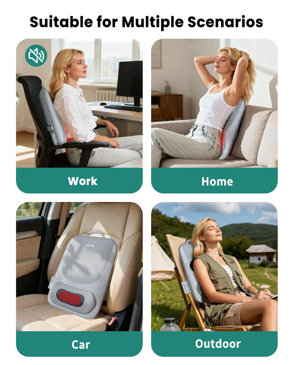 Up and Down Rolling Massage & Heated Lower Back Massager