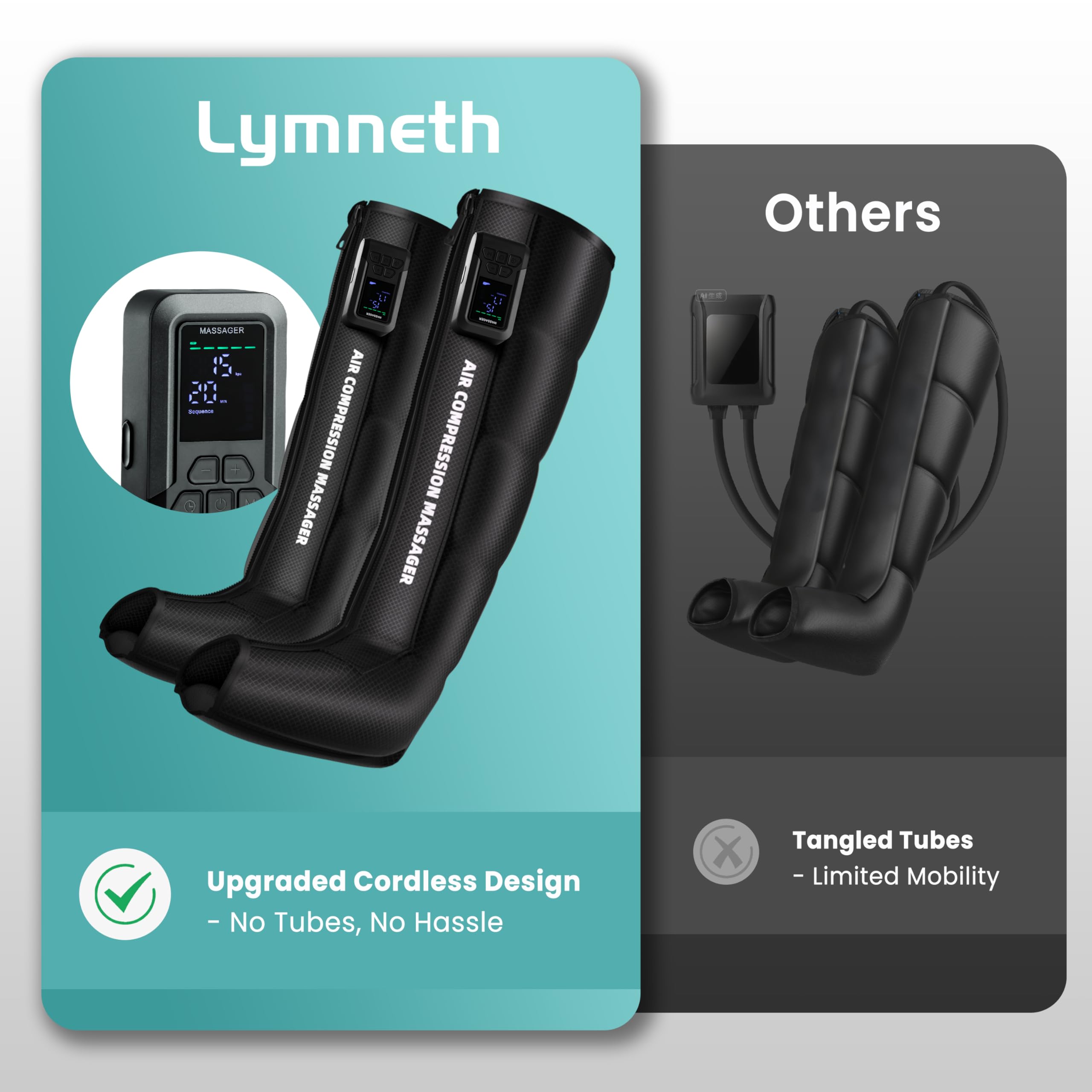 Professional Air Compression Leg Massager for Circulation and Pain Relief